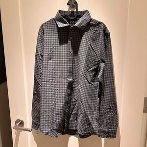 Rhone Men's Black Checkered Shirt L NWT